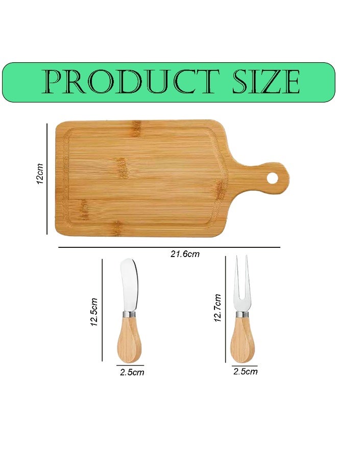 Home Smart Bamboo Cheese Board Rectangular cheese board with Utensils and Gift Packing Ideal for Food Serving and Perfect addition in your Kitchen. - Image 2